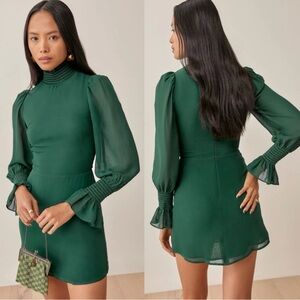 Green Reformation Archie Turtleneck Dress